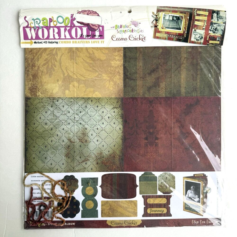 Mini Scrapbook Album Kit Souvenir: Itty Bitty Album Cosmo Cricket Vintage Look